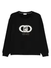 Liu •jo Embellished-logo Sweater In Black