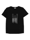 Liu •jo Embellished-logo T-shirt In Black