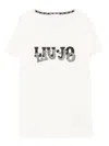 Liu •jo Crew Neck T-shirt With Logo In White