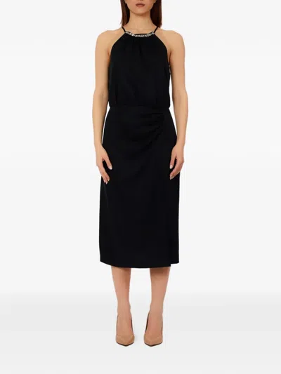 Liu •jo Embellished Midi Dress In Black