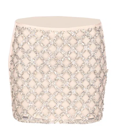 Liu •jo Liu Jo Embellished Mini Skirt In Brown