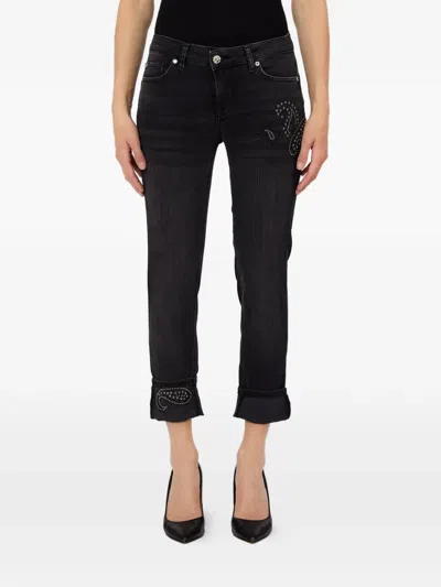 Liu •jo Embellished Pants In Black