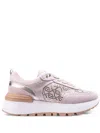 Liu •jo Embellished Platform Sneakers In Pink