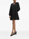 Liu •jo Embellished Pleated Mini Dress In Black