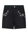 Liu •jo Embellished Rhinestone Shorts In Black