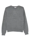 Liu •jo Sequined Crewneck Knitwear Metallic Detail In Gray