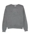 Liu •jo Sequined Crewneck Knitwear Metallic Detail In Gray