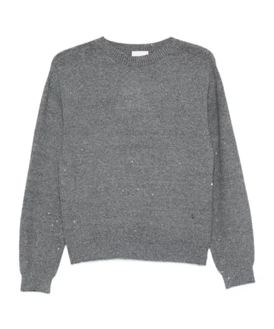 LIU •JO EMBELLISHED ROUND-NECK SWEATER