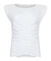Liu •jo Liu Jo Embellished Ruched Top In White