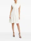 Liu •jo Embellished Ruffle Dress In White