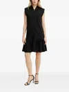 Liu •jo Embellished Ruffled Mini Dress In Black