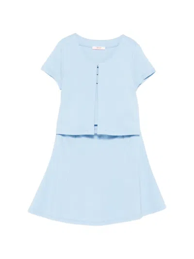 Liu •jo Embellished Skirt And Top Set In Blue