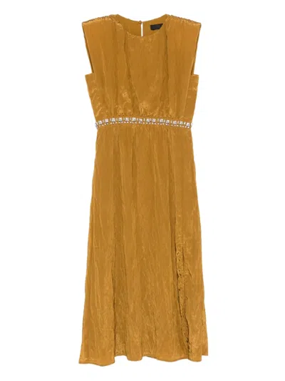 Liu •jo Embellished Sleeveless Dress In Orange