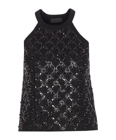 Liu •jo Liu Jo Embellished Sleeveless Top In Black