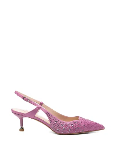 Liu •jo Embellished Slingback Pumps In Pink