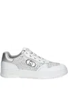 Liu •jo Glitter Panelled Sneakers In Weiss