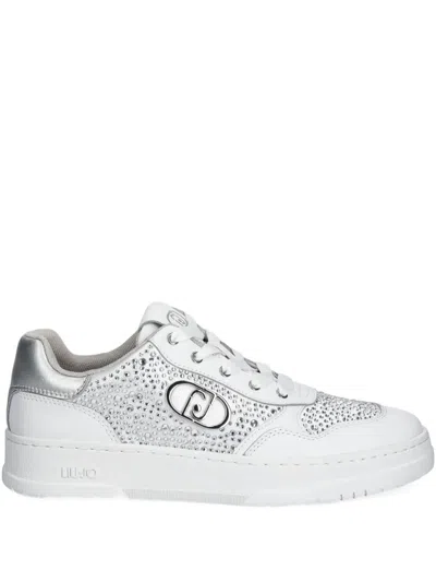 Liu •jo Embellished Sneakers In Weiss