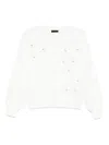 Liu •jo Embellished Sweater In White