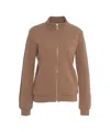 Liu •jo Liu Jo Brown Sweatshirt With Rhinestone Embellishments