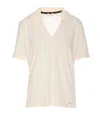 Liu •jo Embellished V-neck Studs Detail Short Sleeve Top In Pink