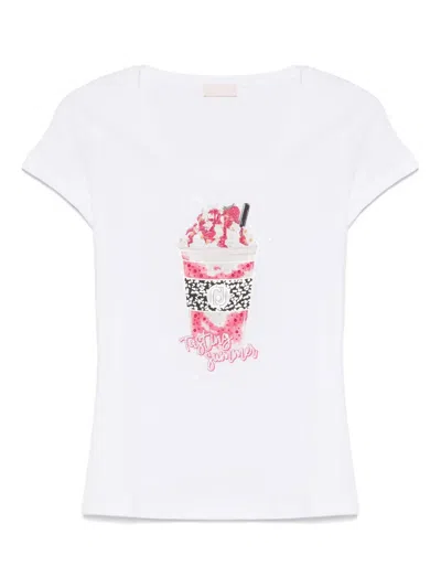 Liu •jo Embellished T-shirt In White