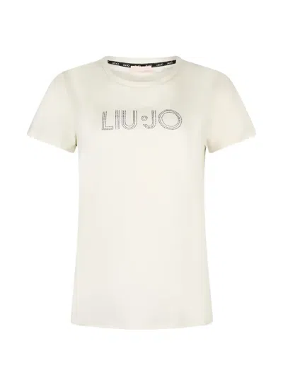 Liu •jo Embellished T-shirt In White