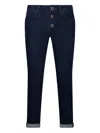 Liu •jo Embellished Turn-up Jeans In Black