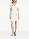 Liu •jo Embellished V-neck Dress In White