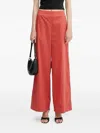 Liu •jo Embellished Wide-leg Trousers In Orange