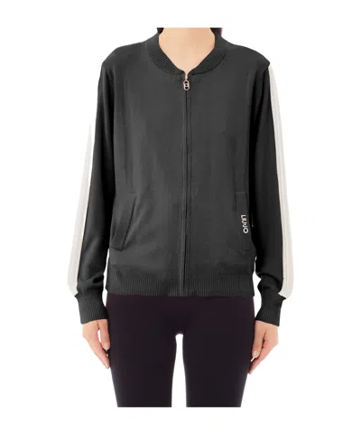 Liu •jo Liu Jo Embellished Zipped Cardigan In Black