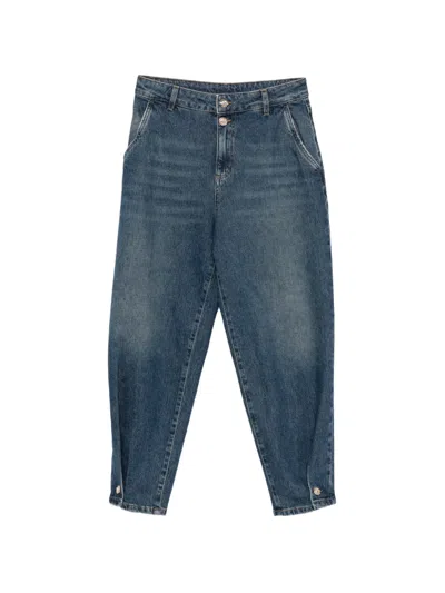 Liu •jo Embellished-button Jeans In Blue