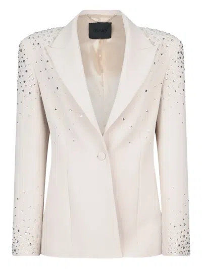 Liu •jo Embellishment Blazer In Neutral
