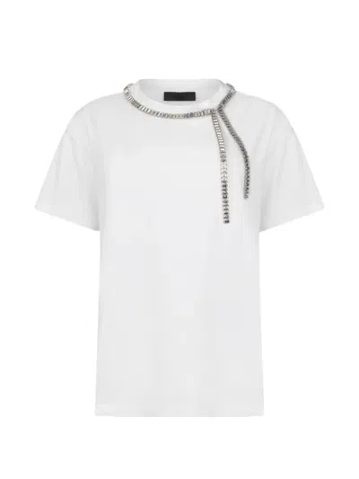 Liu •jo Embellishment-detail T-shirt In White