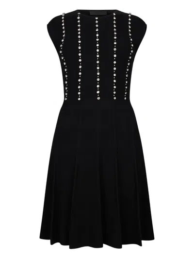 Liu •jo Embellishment Knit Mini Dress In Black