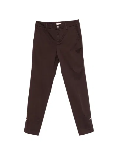 Liu •jo Embellishment Trousers In Burgundy