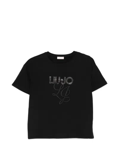 Liu •jo Embellishment T-shirt In Black