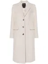 Liu •jo Embossed-buttons Coat In Neutrals