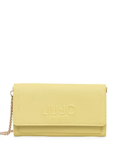 Liu •jo Embossed Chain Wallet In Yellow