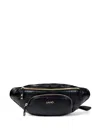 Liu •jo Embossed-detail Zip-up Belt Bag In Black