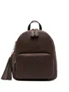 Liu •jo Embossed-logo Backpack In Brown
