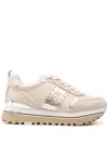 Liu •jo Embossed-logo Sneakers In Butter