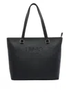 Liu •jo Embossed-logo Tote Bag In Black
