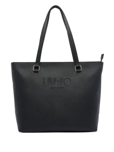 Liu •jo Embossed-logo Tote Bag In Black