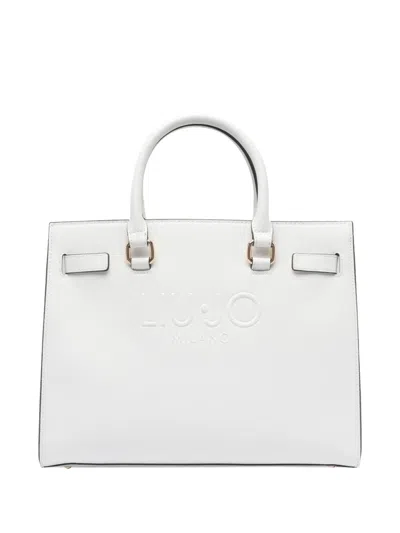 Liu •jo Embossed-logo Tote Bag In White