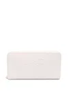 Liu •jo Embossed-logo Zip-around Wallet In White