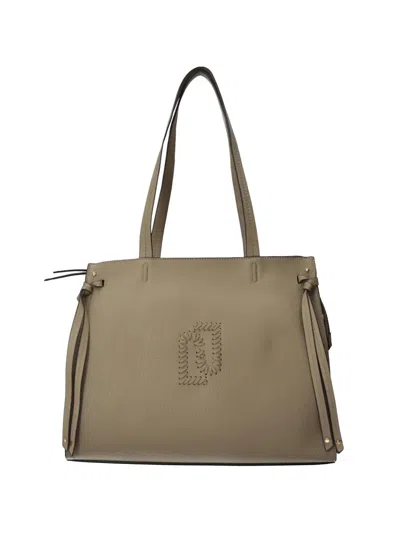 Liu •jo Embossed Shopping Bag In Brown