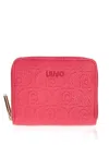 Liu •jo Embossed Zip-around Wallet In Pink