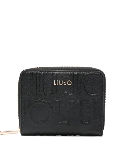 Liu •jo Embossed Zip Wallet In Black