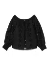 Liu •jo Liu Jo Black Cotton Blouse In 黑色