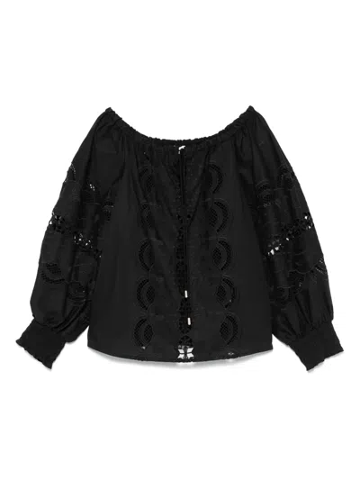 LIU •JO EMBROIDERED BLOUSE
